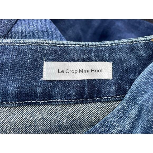 Frame Jeans Size 29 Crop Mini Boot High Rise Cuffed Hem Festival Hippie Summer - Picture 9 of 10